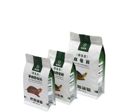 Laminated Material Flexible Packaging Side Gusset Custom Printed Animal Tortoise Feed Bag