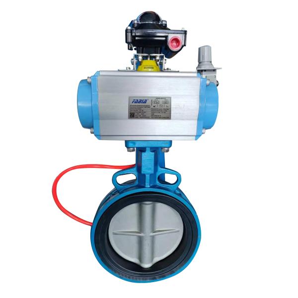 Водяной / Масляный / Газовый Пневматический клапан бабочки с пневматической системой управления