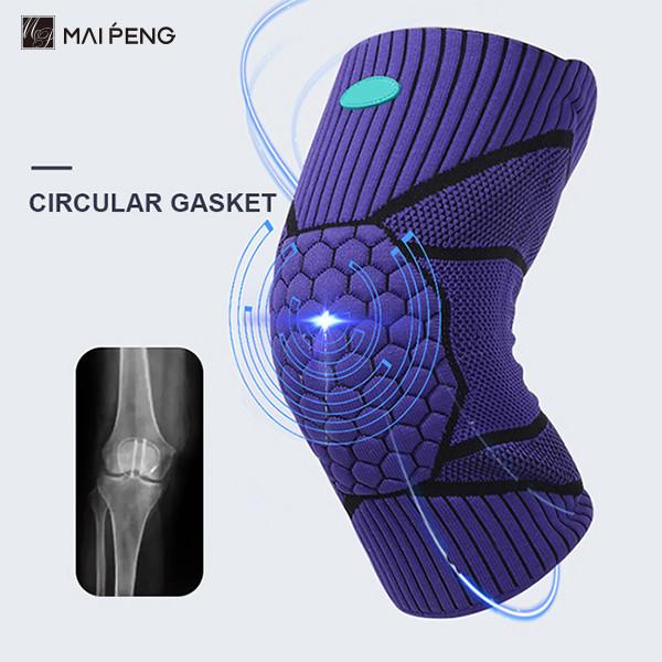 Compression élastique soutien du genou manche silicone équipement de protection Honeycomb genou coussin