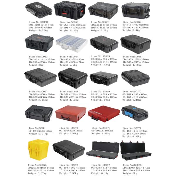 ABS пластиковый портативный инструментальный ящик с предварительно разрезанной пеной