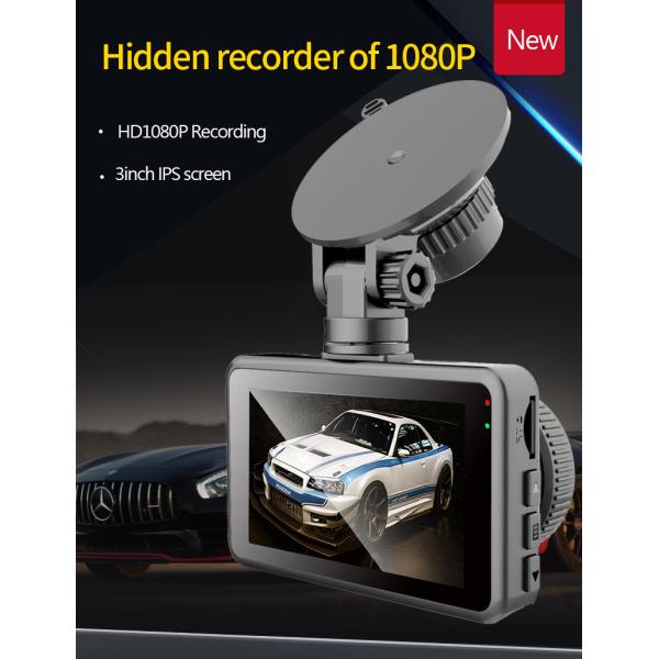 3 Inch RoHS Car Cam Recorder FHD 1080p G Sensor Driving Recorder