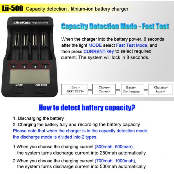 LiitoKala Engineer Lii-500 Lithium and NiMH Battery LCD Smartest Battery Charger for 18500, 18650, 26650, 14500, AA, AAA