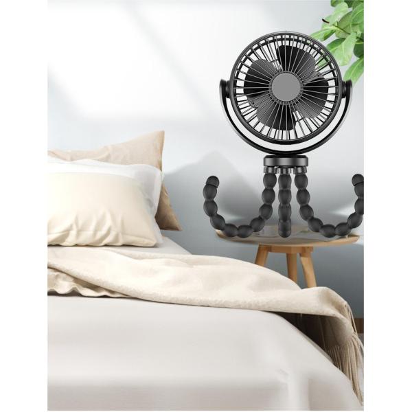 Handheld Mini Personal Fan Versatile USB Rechargeable Baby Stroller Fan for Household