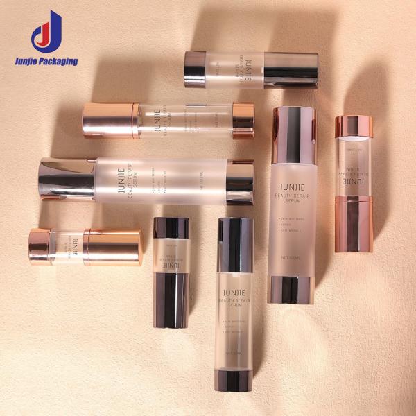 20ml 30ml 50ml Airless Spray Pump Bottle Matte Transparent Serum Bottle With Screw Cap