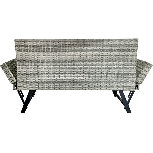 Factory Wholesale Garden Furniture Outdoor Wicker Rattan Furniture Functional Lounge Chair Armrest Movable Garden Bench