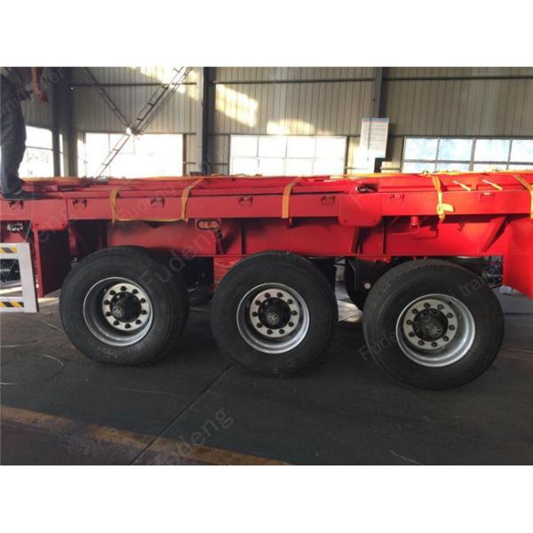 3 axle 40 ton Dropside Semi Trailer , Side Wall Semi Trailer With Single Tire