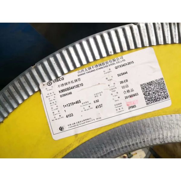 Cold Rolled Corrosion Resistant AISI 444 Stainless Steel Sheet for Water Tank Applications