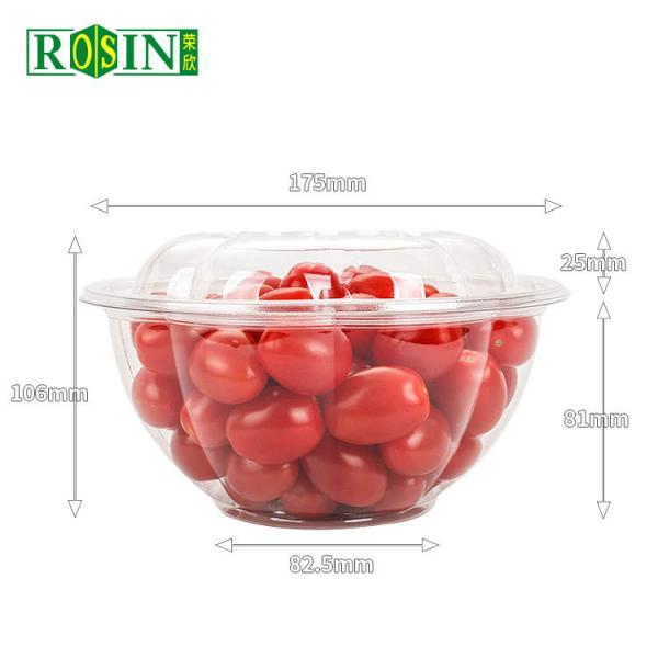 32 Oz Plastic Disposable Fruit Packaging For Fresh Cut Fruit With Lid
