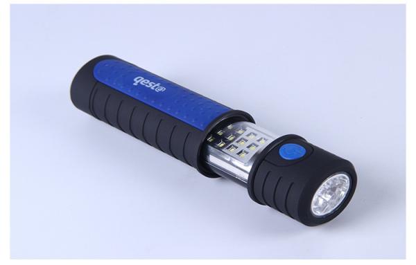 Blue Warning Rechargeable LED Work Torch With 3.7V Li Polymer Battery AU Standard