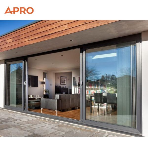 Powder Coated Aluminum Bifold  Door Aluminum Glass Folding Door  With Flush Design