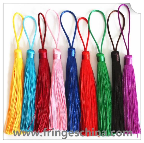Fashion fluorescent mini tassels trimming fringe for pillow and graduation cap decoration