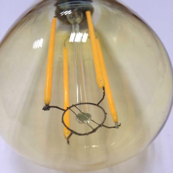 ETL cUL listed Long led filament COB ST64 LED bulb smoke amber glass dimmable 8w 6W AC120V