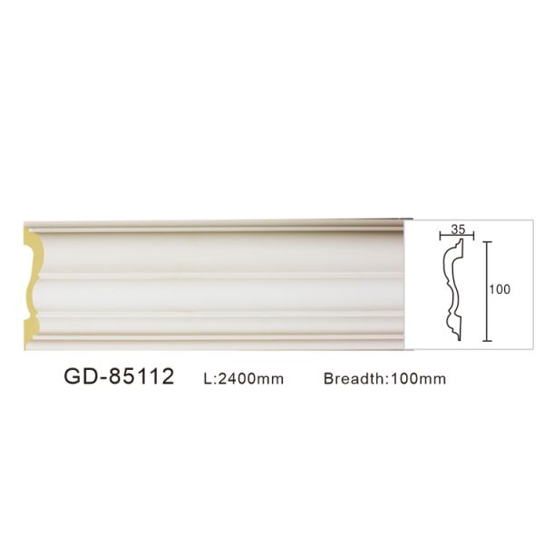 GD-85112 100mm OEM Service Heat-Insulated Paintable PU Plain Plastic Chair Rails