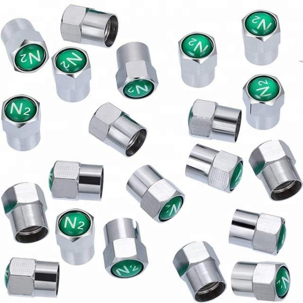 Padrão OE NO. Metal Brass Tire Valve Stem Caps N2 Nitrogen Dust Proof Valve Covers for Auto Car Purpose Substituir/Reparar