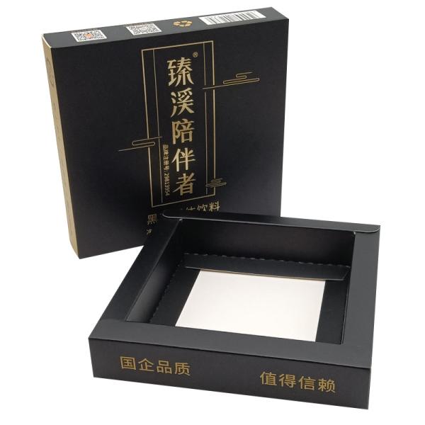 Custom Printing Black Tea Bag Packaging Boxes , Ivory Board Slide Drawer Box