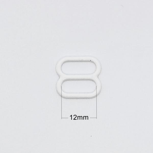 acessório da correia do sutiã de 12mm, metal dos anéis do ajuste do sutiã com o de nylon revestido