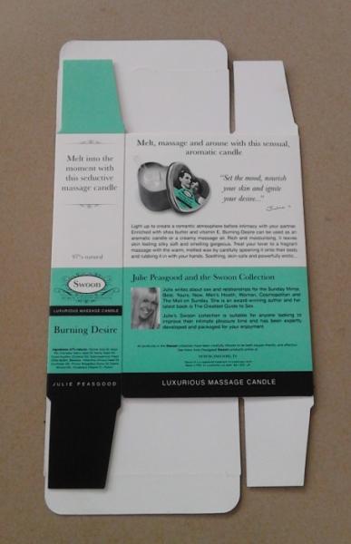 Customized soft cardboard paper packaging box for candle with open window