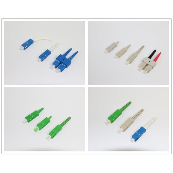 SC OM1 OM2 Fiber Optic Cable Connector Telecome Class For 0.9mm Cable