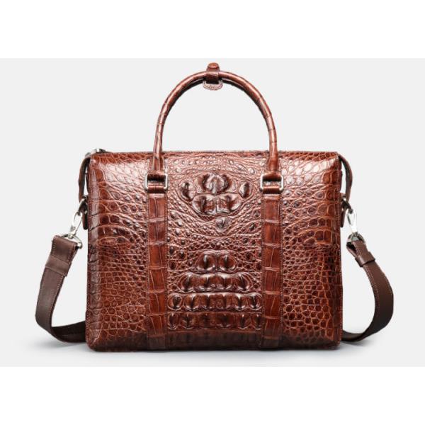 Factory wholesale sales promotion crocodile leather handbag shoulder slung briefcase men's business bag