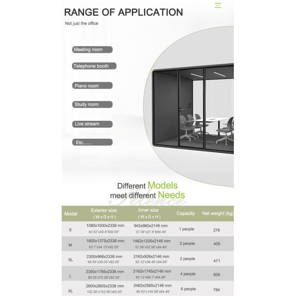 Mobile Silence Pods Multi-style Customized Office Phone Calling Booth Single Person Phone Talking Privacy Booth
