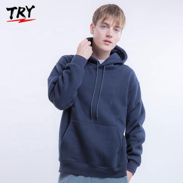 Hoodie 100% хлопка Pima пуловера верхних частей Activewear толстых людей с клобуком Drawstrings