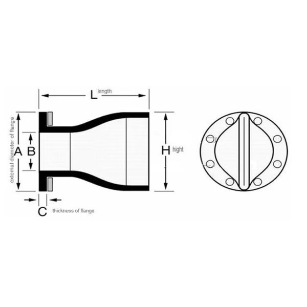 Flanged Rubber Duckbill Check Valve PN0.6-PN1.6 Rubber Check Valve