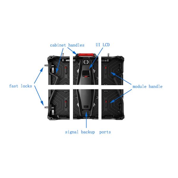 P4.81 Indoor Rental LED Display Hanging / Stacking Backdrop LED Tvs 900~1200 Nits