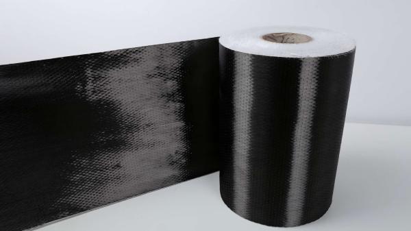 Tejido de fibra de carbono unidireccional ultra delgado para el refuerzo estructural