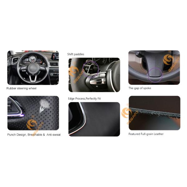 Upgrade Your Ssangyong Actyon Kyron with Black Artificial Leather Steering Wheel Skin