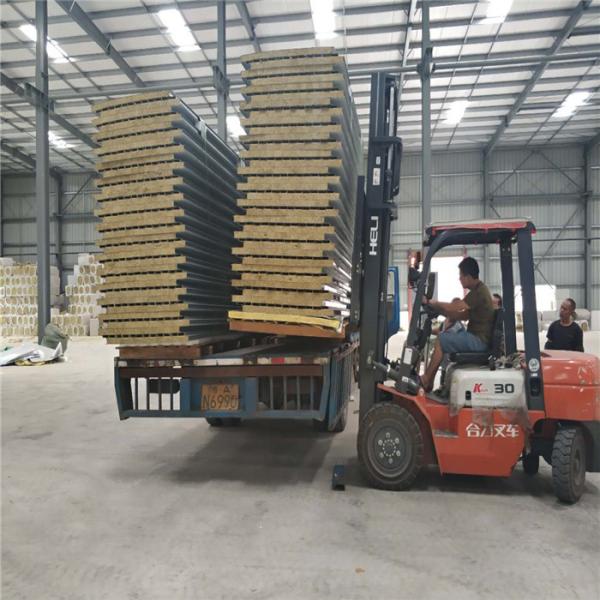 60minutes fire resistant 75mm rock wool sandwich cooler house sandwich panels