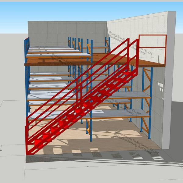 Multi Level Mezzanine Racking System 2.5 Tons Mezzanine Warehouse Storage