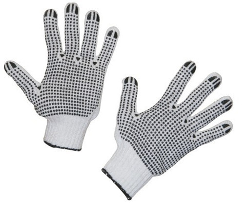 PVC Dotted Cotton Gloves, PVC Dotted Gloves