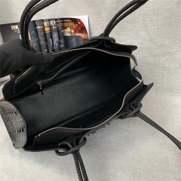 Genuine Alligator Leather Lady Large Totes Exotic Crocodile Skin Female Top-handle Handbag Women Single Shoulder Bag