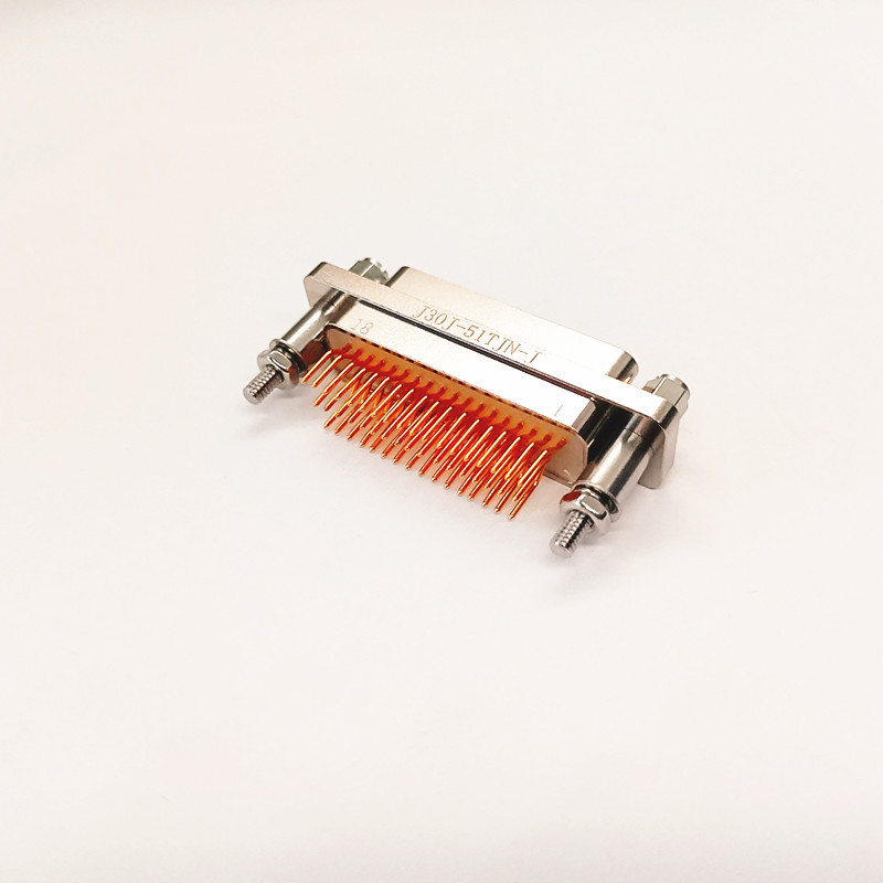 Micro D Subminiature Rectangular Connector J30J‑51TJN‑J 51Pin Straight Male Plug PCB Plug Connector

