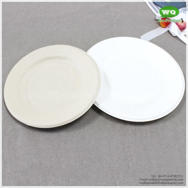 Easy Green Sugarcane Dish 6inch 7 Inch 8inch-Hot Selling Disposable Sugarcane BagassePlates China Factory Supplies