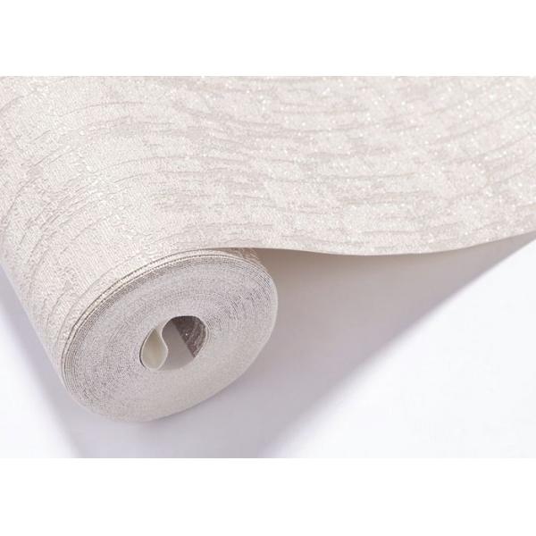 Modern Embossed Silver Pink Waterproof Vinyl Wall Covering For Home Decorating