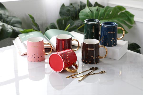 Colour Glazed 0.4L Sublimation  Campfire Fine Porcelain Coffee Mugs