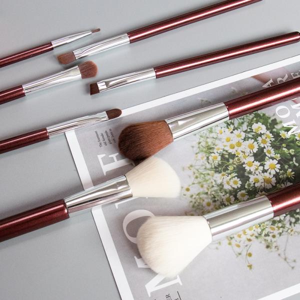 Must Have Cosmetic Brushes Luxury Set For Girls Makeup Dark Red Color