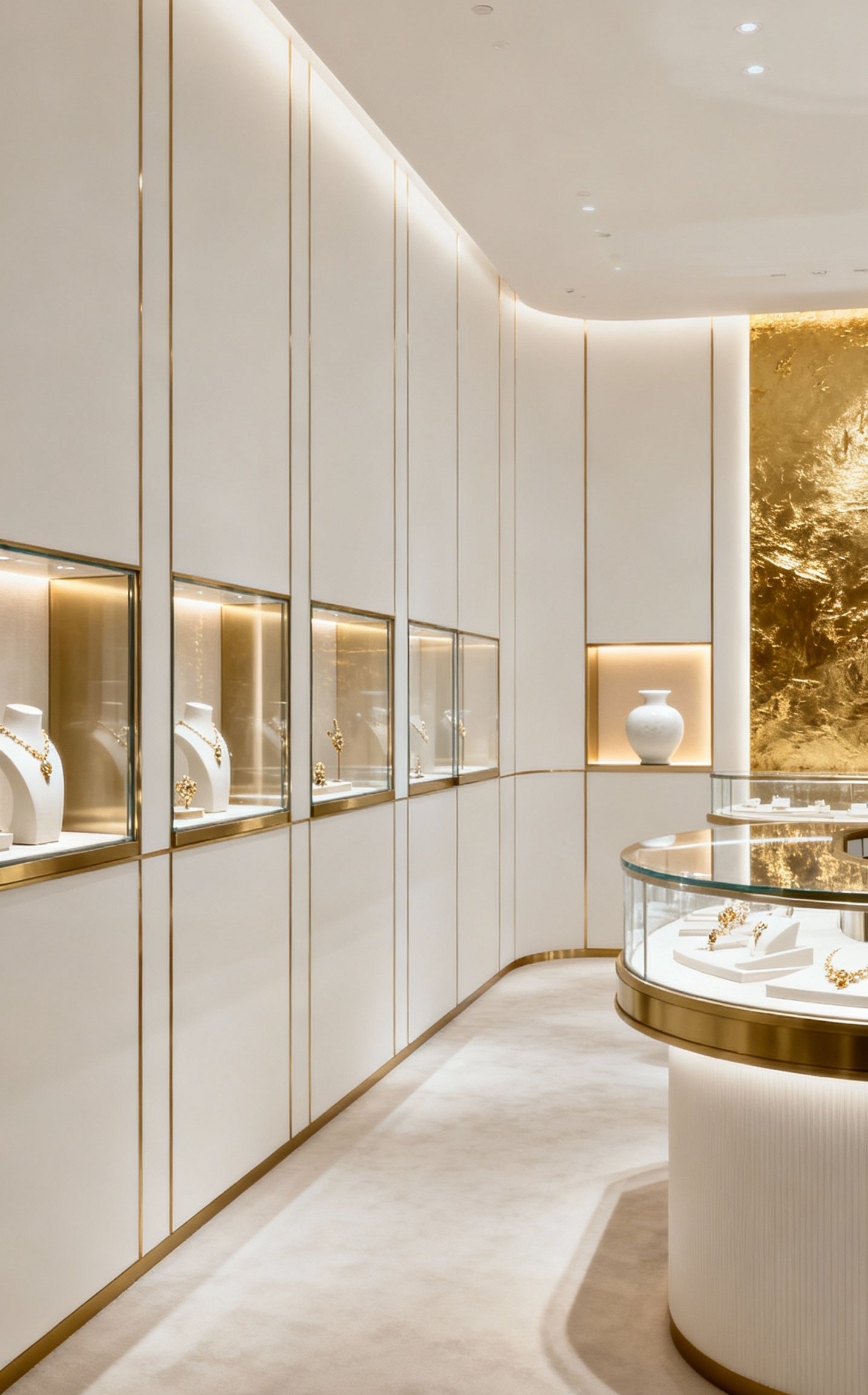 Customized Design Eco-Friendly Jewelry Display Cabinet with Adjustable Glass Shelves