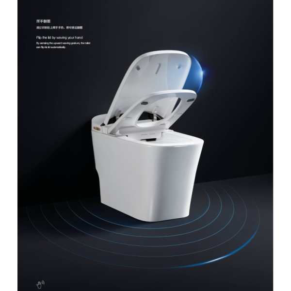 ARROW Modern Smart Toilet with One Piece Design Siphonic Flushing and Self-cleaning Glaze
