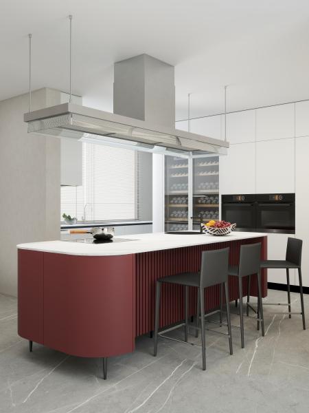 Profissional Melamina Luxury Kitchen Cabinet Set Design de gabinete de cozinha moderno