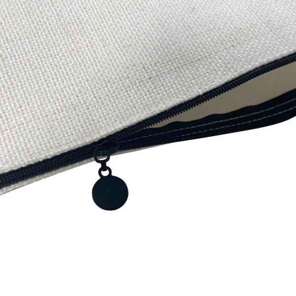 Portable Blank Sublimation Cosmetic Bag Custom Printing Linen Sublimation Makeup Bag With Zipper Wristlet Makeup Bag