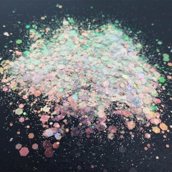 Chunky PET Craft Glitter Powder in Eco-friendly Bulk Opal for Other Holiday Supplies