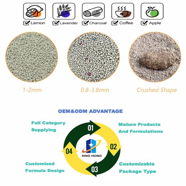 Custom Fragrance Bentonite Cat Litter Large Particle Clumping Cat Litter Sand 2mm 3mm