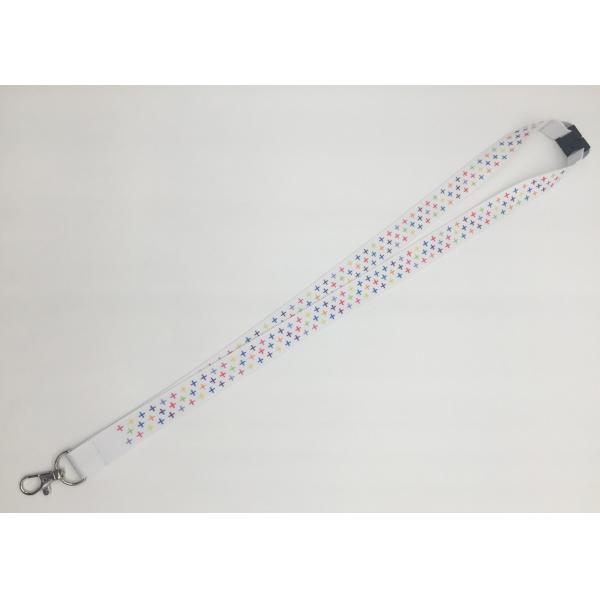 20MM White Custom Dye Sublimaion Lanyards For Exhibition Show