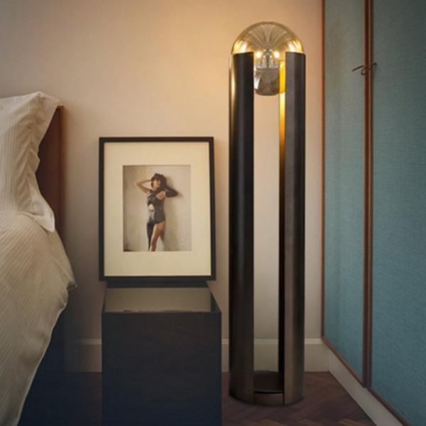 Nordic minimalist living room LED floor lamp postmodern hotel clubhouse cafe light（WH-MFL-32)