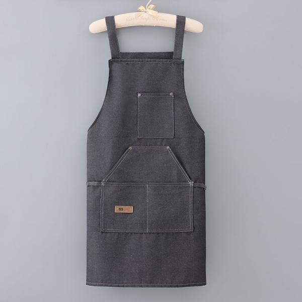 Custom Denim Hairdresser Garden Tools Apron with Pockets Support 7 Days Sample Order