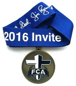 Souvenir Sports Custom Design Metal with ribbon , glitter medal