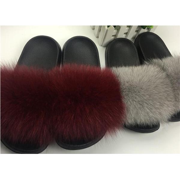 Свет - тапочки дома серого неподдельного меха меховые мягкие для крытого/Оурдоор