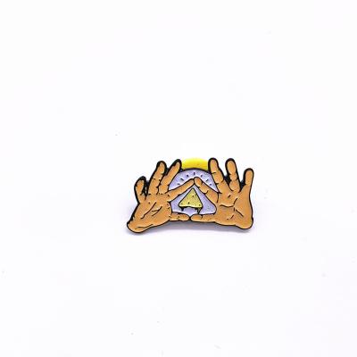 Hands / Sweat Heart Metal Lapel Pins  Black Color Custom Soft Enamel Pins